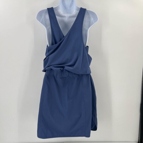 Patagonia Fleetwith Travel Dress M Blue Tank Drawstring Waist Stretch Active - Picture 2 of 13